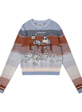 【STAFFONLY x Ketnipz联名款】花色图案提花毛衣 25SS春夏新款