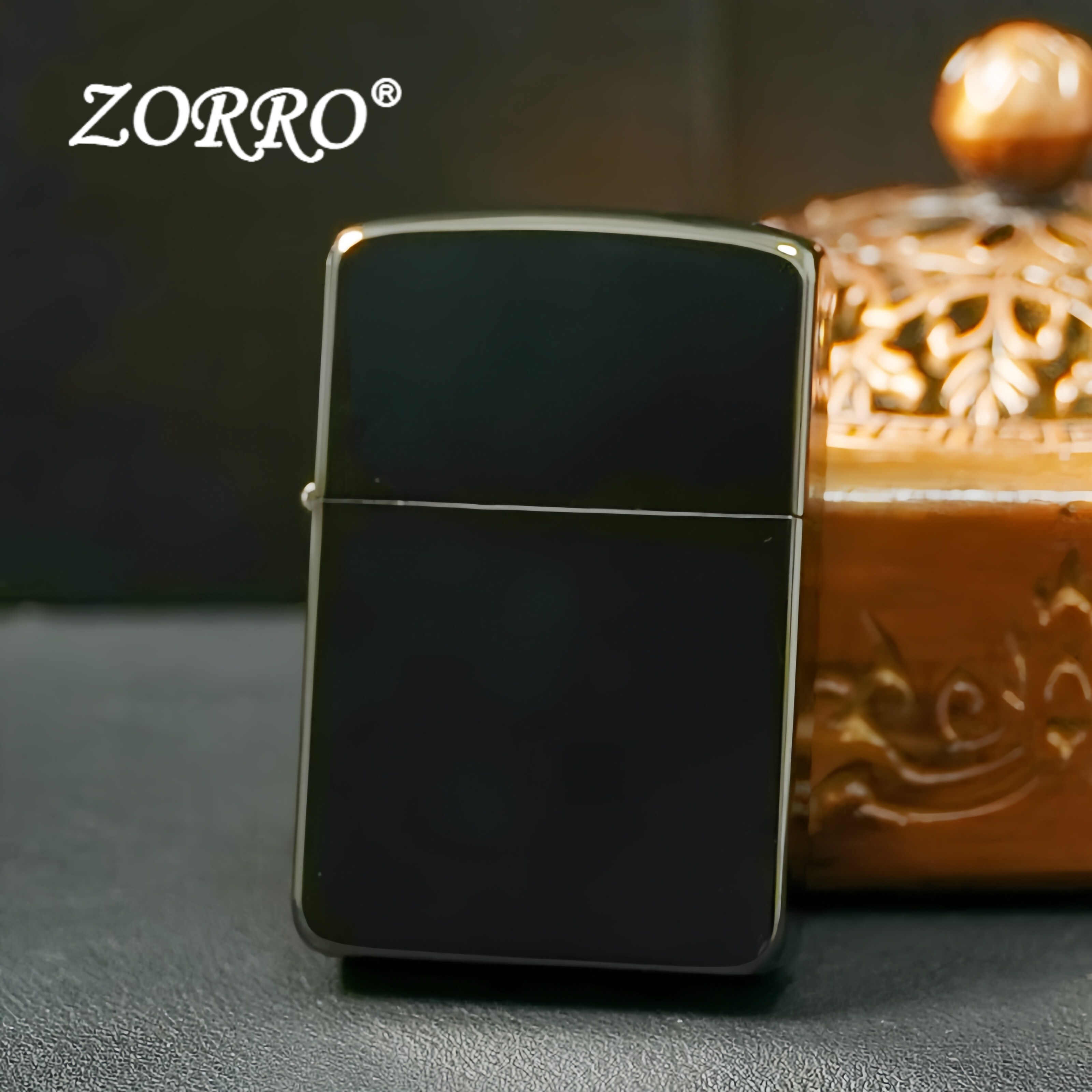 ZORRO佐罗910s盔甲黑冰光版煤油打火机黑冰煤油机