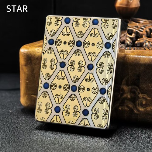 STAR恒星ST9镍银金瑞连珠煤油打火机镍银煤油机送男友个性礼物