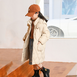 康衣儿女童羽绒服中长款冬季新款童装羽绒服中大童加厚外套