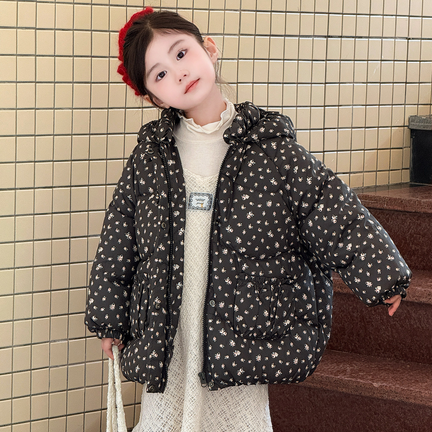 女童羽绒服中小童装2026冬季新品宝宝羽绒服加厚中长款1-3-6岁211