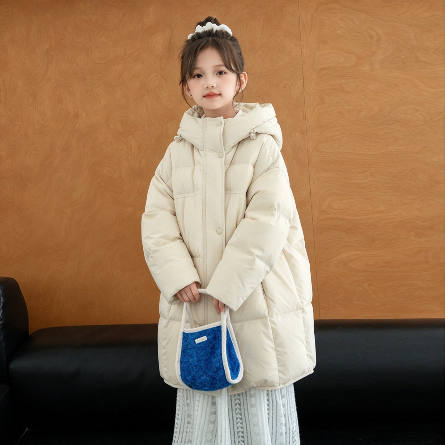 康衣儿女童羽绒服中长款2026冬季新款加厚保暖中大童羽绒服童外套