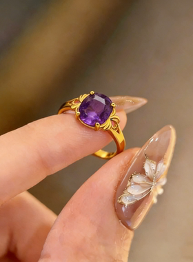 精致轻奢时尚花边镶钻戒指高级感