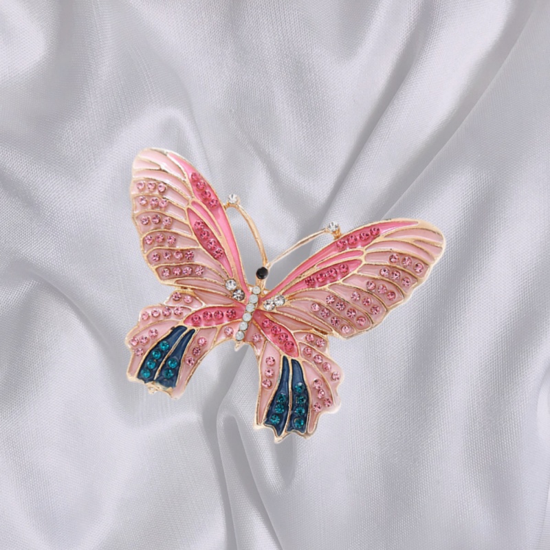 中国风2026年大蝴蝶粉色新款胸针