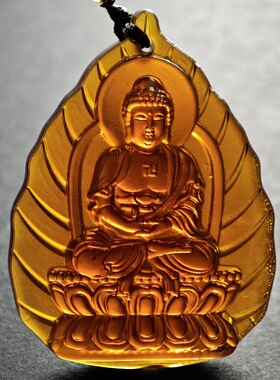 新款茶色阿弥陀佛毛衣链送长辈礼