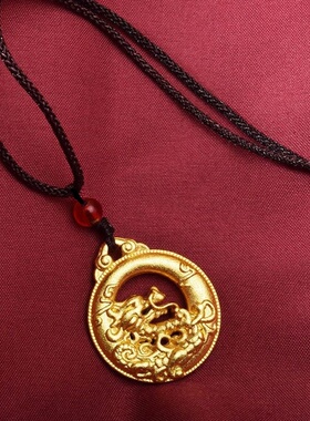 2026新款优雅时尚大气金色龙吊坠