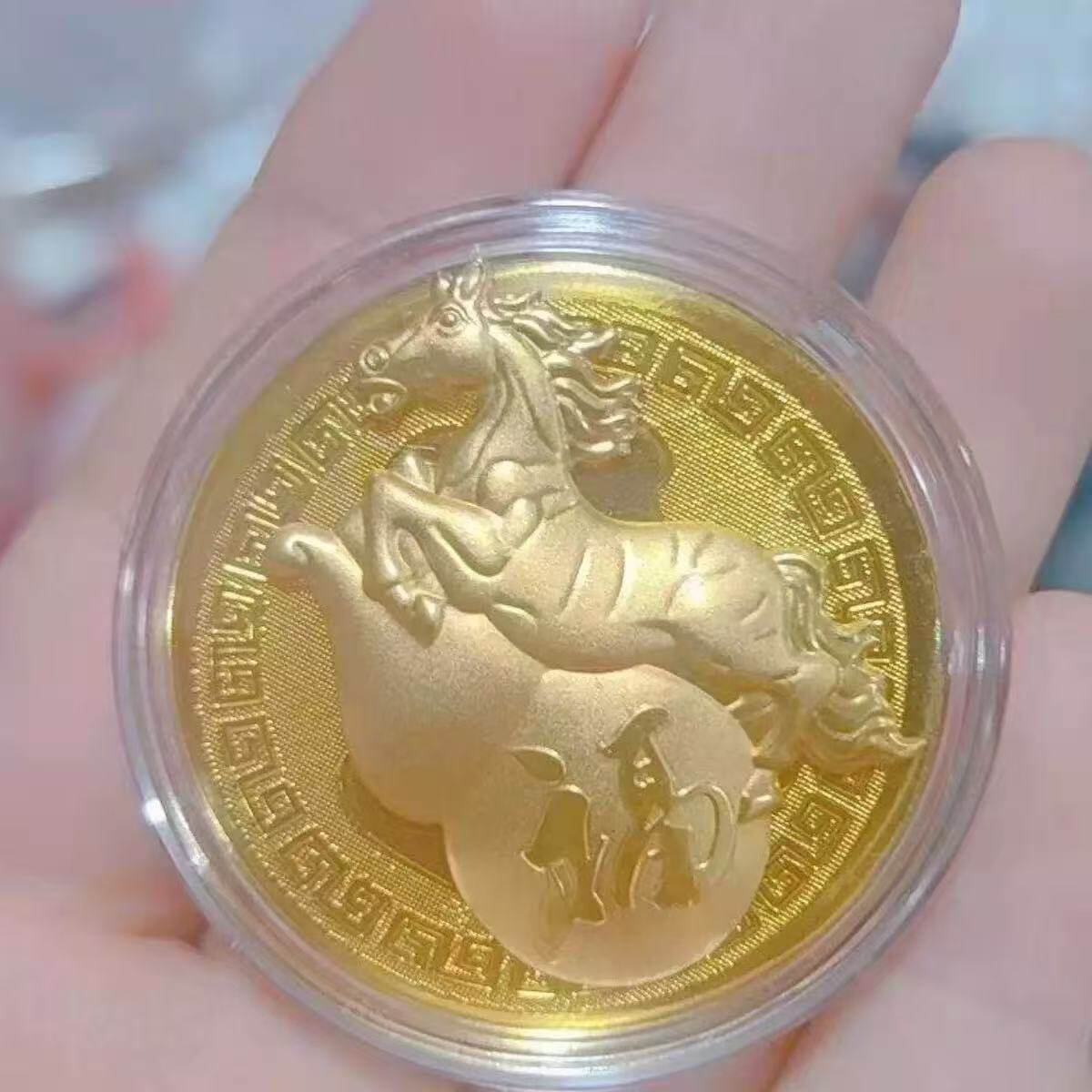 仿金箔新年葫芦马币卡通摆件款式