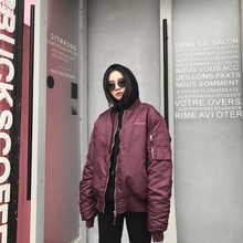 加厚刺绣棒球服棉衣女 chic冬季 港风情侣飞行员夹克羽绒棉服bf大码
