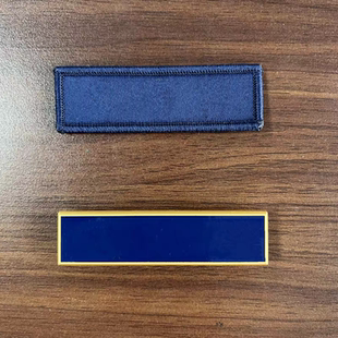 新款 灭火服标识胸牌姓名贴魔术贴定制姓名牌蓝色铁姓名牌