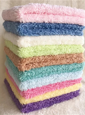 台湾进口长方毛巾35X25儿童可挂柔软洗擦脸手吸水亲肤微米纺滑纱