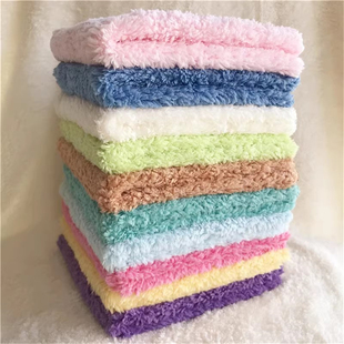 台湾进口长方毛巾35X25儿童可挂柔软洗擦脸手吸水亲肤微米纺滑纱