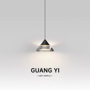 意式轻奢极简高端床头卧室小吊灯