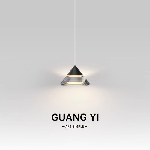 意式轻奢极简高端床头卧室小吊灯