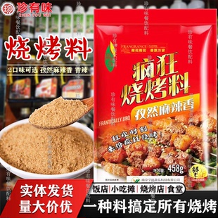 雨花疯狂烧烤料458g孜然麻辣香烧烤撒料腌料铁板烧烤调料袋装