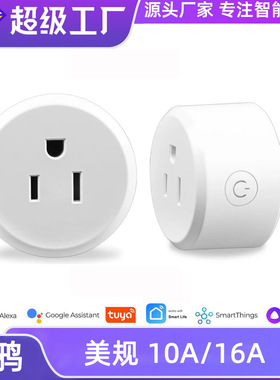 tuya涂鸦美规智能插座WiFi美标Alexa GoogleHome远程语音控制