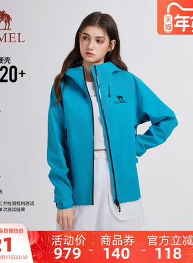 [凯甲Pro]骆驼威锋MICR0TOP-TEX硬壳冲锋衣女3层压胶防水透汽外套