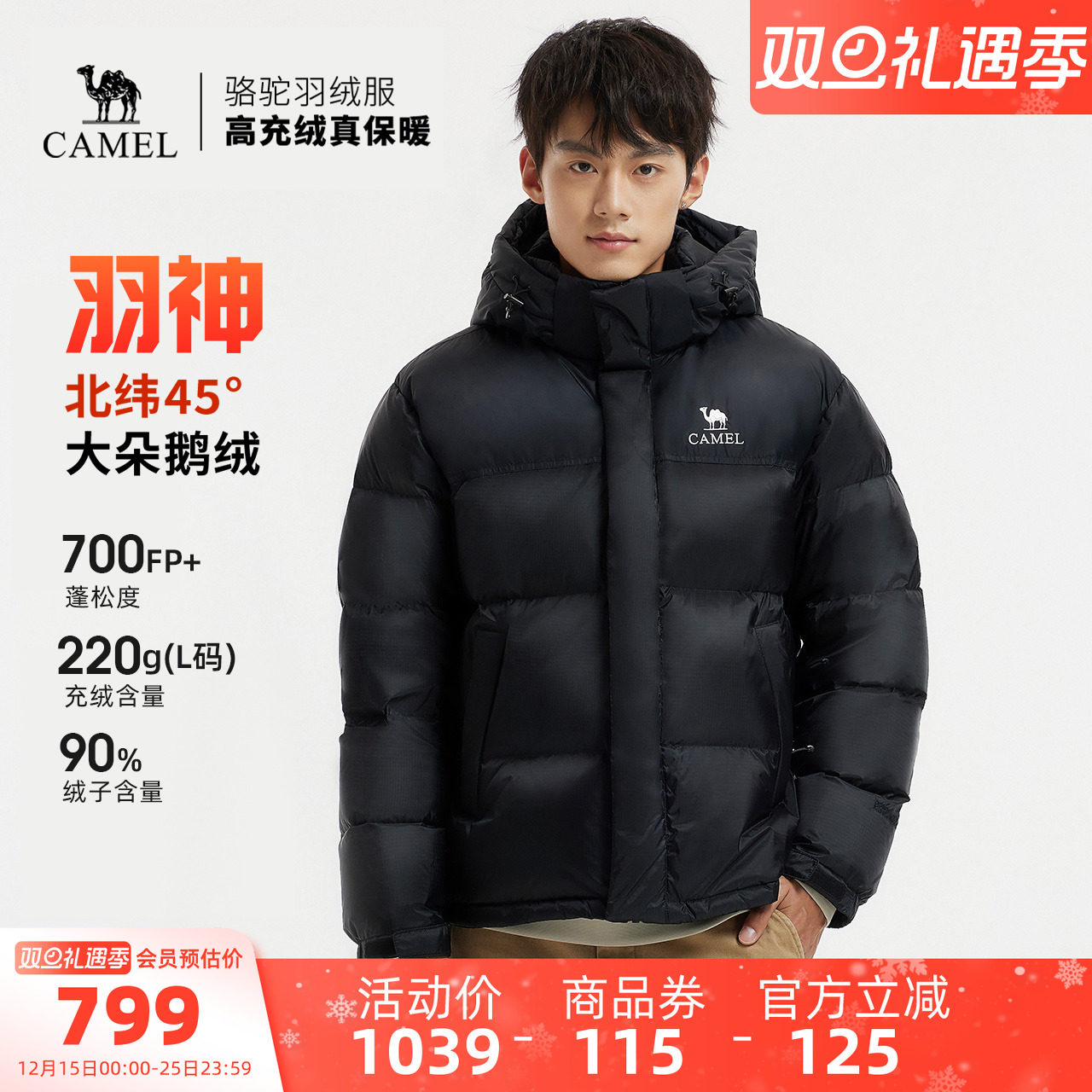 迪丽热巴同歀 骆驼羽神PRO加厚户外鹅绒服 - - 线报酷