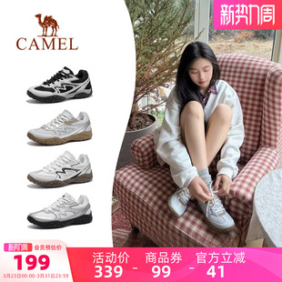 新款 透气运动鞋 板鞋 女鞋 户外休闲鞋 2025秋季 阿甘鞋 骆驼德训鞋 女款
