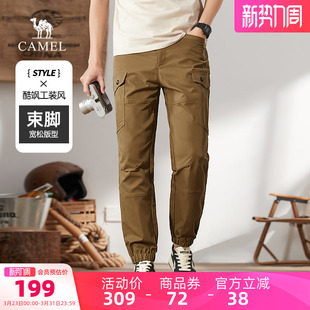 运动新款 宽松透气潮流时尚 长裤 骆驼男装 束脚裤 男款 户外工装 休闲裤