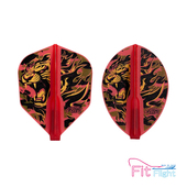 Nasir Flight Bomba红色老虎图案小方形镖翼水滴形尾翼 Fit COSMO