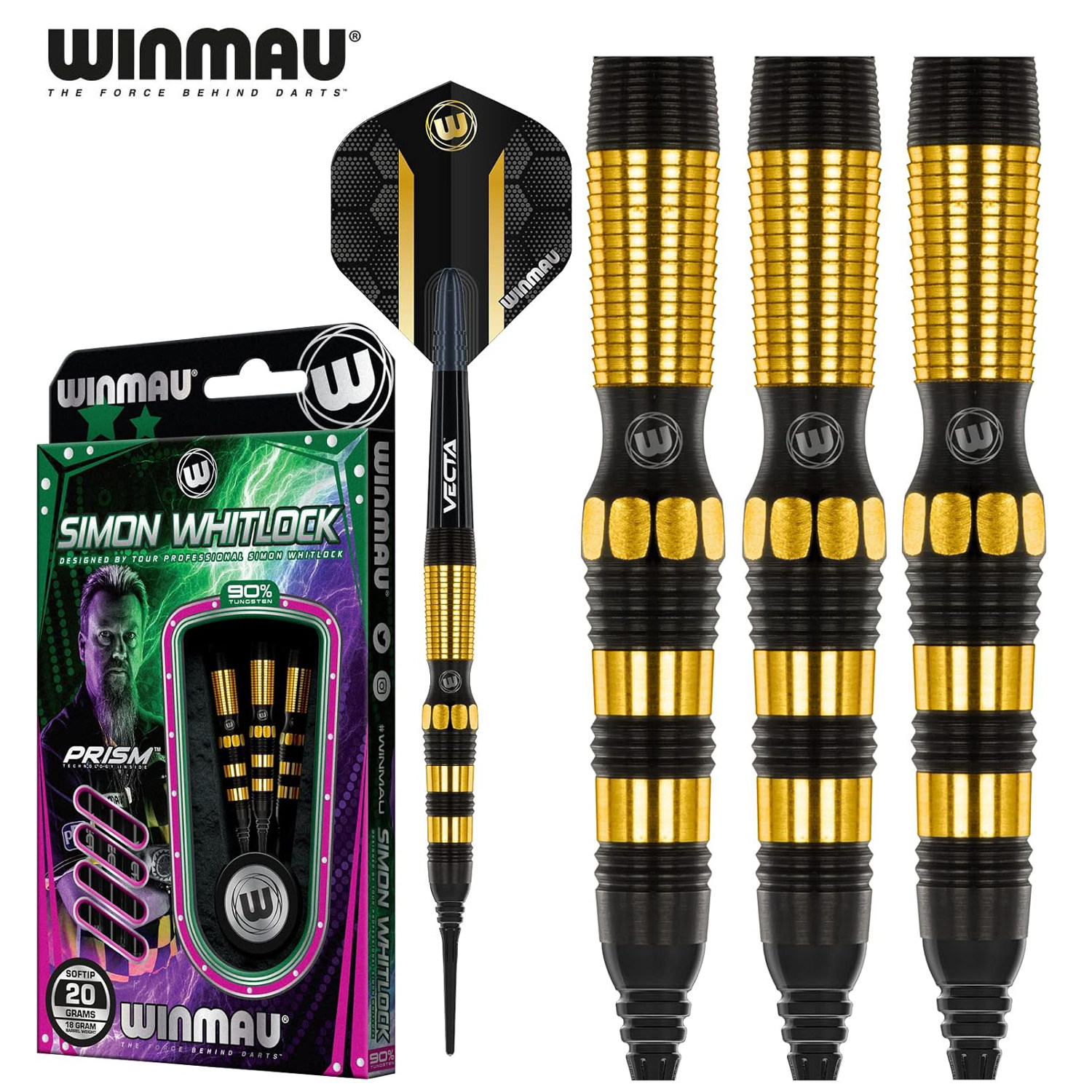 WINMAU Simon Whitlock SE款怀特洛克软式酒桶钨钢飞镖专业比赛镖