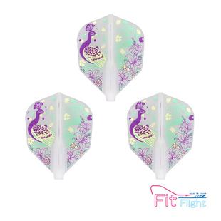 COSMO DARTS Fit Flight杉目优美子小方形加厚飞镖翼孔雀AIR镖叶