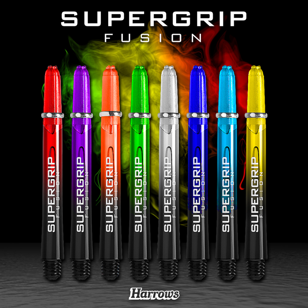 英国原装 Harrows Supergrip Fusion系列多色渐变镖杆尼龙镖杆