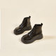 云上一步2023年新款 女鞋 松糕厚底大头短靴jk增高英伦系带马丁靴
