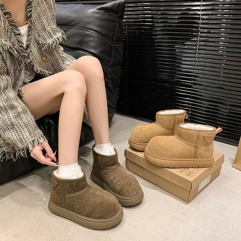 云上一步2024新款海豚雪地靴女加绒加厚短靴一脚蹬大头丑萌棉靴,女鞋,时尚雪地靴,淘宝优惠券,粉丝福利购,淘宝优惠卷
