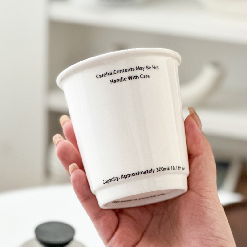 陶瓷咖啡杯随行杯日式马克杯创意简约仿纸杯复古水杯子茶杯ins风