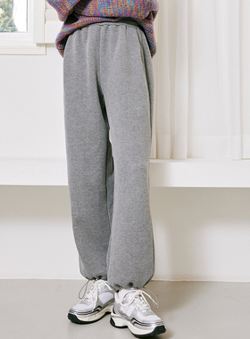 ZJ自制一条过冬松紧抽绳羽绒卫裤女加厚保暖可束脚宽松运动裤