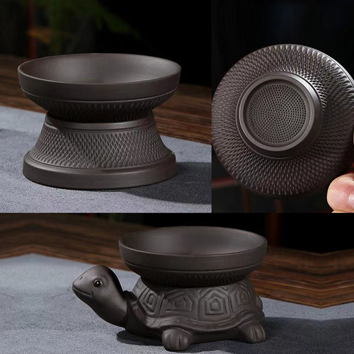 紫砂茶漏茶滤过滤器一体功夫茶具创意个性滤网泡茶茶隔滤茶器