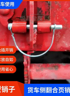 车厢侧翻挂车插销货车销子半挂车厢合页D型销60/75挖机斗轴插销
