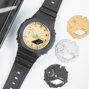 JERALAND巨浪匠造农家橡树GA2100霜金火花纹表盘金属盘潮流