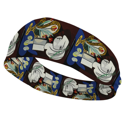 毕加索周边系列头带男女同款松紧发带印花发箍运动束发带欧美复古