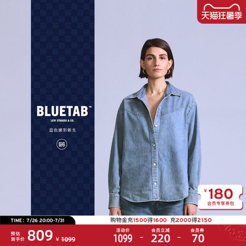 商场同款蓝标女士牛仔衬衫