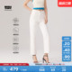 s冰酷系列女士RIBCAGE高腰直筒白色牛仔裤 Levi 72693 商场同款