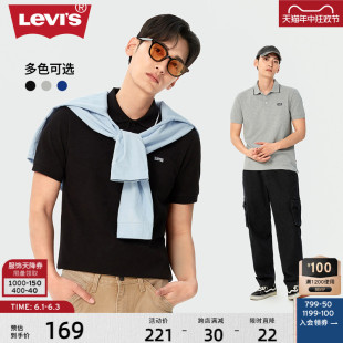 休闲翻领经典 短袖 新款 Levi polo杉 24夏季 T恤复古时尚 男士 s李维斯