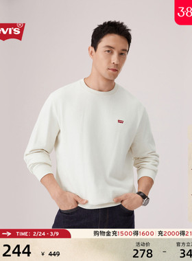 Levi's李维斯25年秋冬新款男士美式简约休闲经典LOGO圆领卫衣