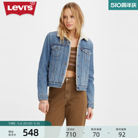 【商场同款】Levi’s李维斯夏季新款女士仿羊羔绒牛仔棉服外套