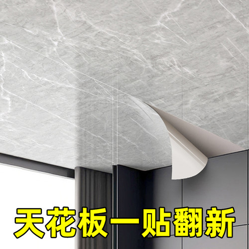 天花板吊顶贴纸自粘屋顶装饰遮丑自装墙纸卧室浴室房顶修补墙贴