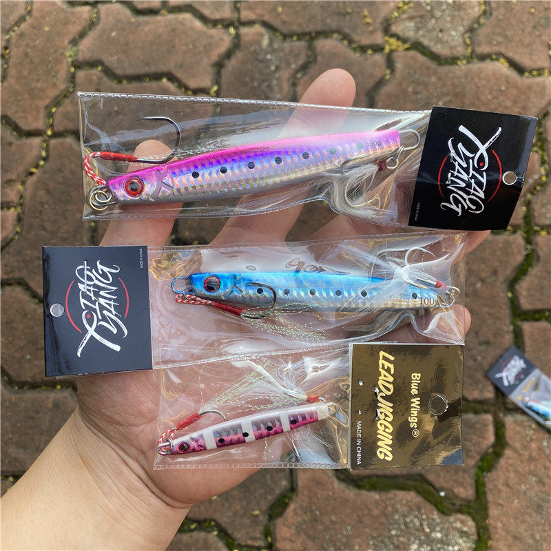 海钓带鱼鲅鱼慢摇快抽远投6080100150g夜光铁板假饵路亚饵黄鲣饵