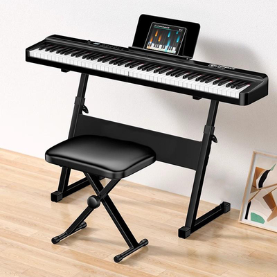 新款可升降电子琴架折叠琴凳