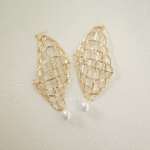 「变形白金」日本进口水引 手工耳饰礼物 日系又时髦 包邮