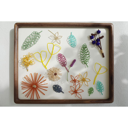 「捡秋」水引细工 手工水引结装饰画 秋日氛围 温暖家居挂画 礼物