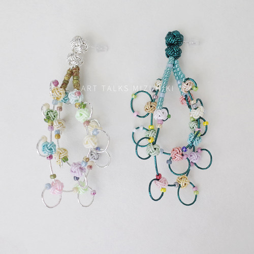 「彩玉点点」水引耳饰日本水引手工DIY原创耳饰