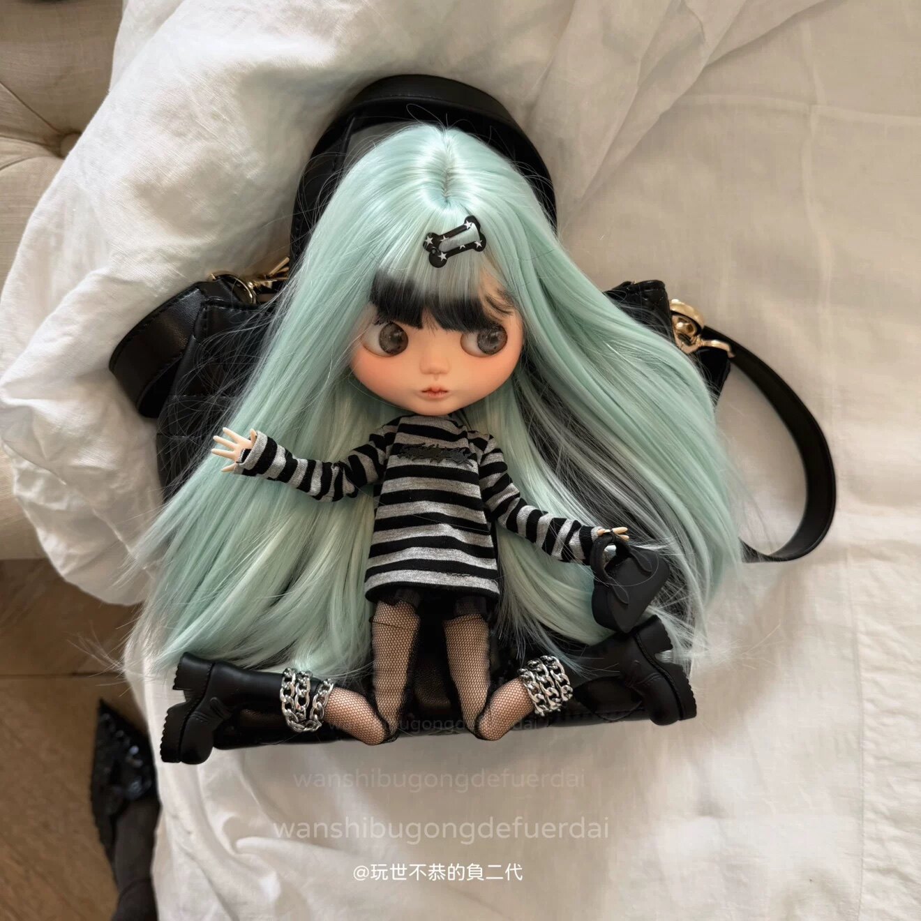 小众设计师恶搞夸张娃包薄荷绿曼波千禧辣妹黑色土著包手提斜挎包