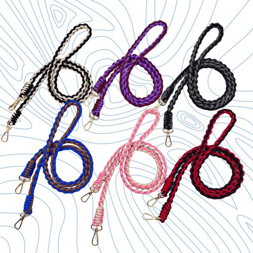 金属扣手机挂绳四股编织