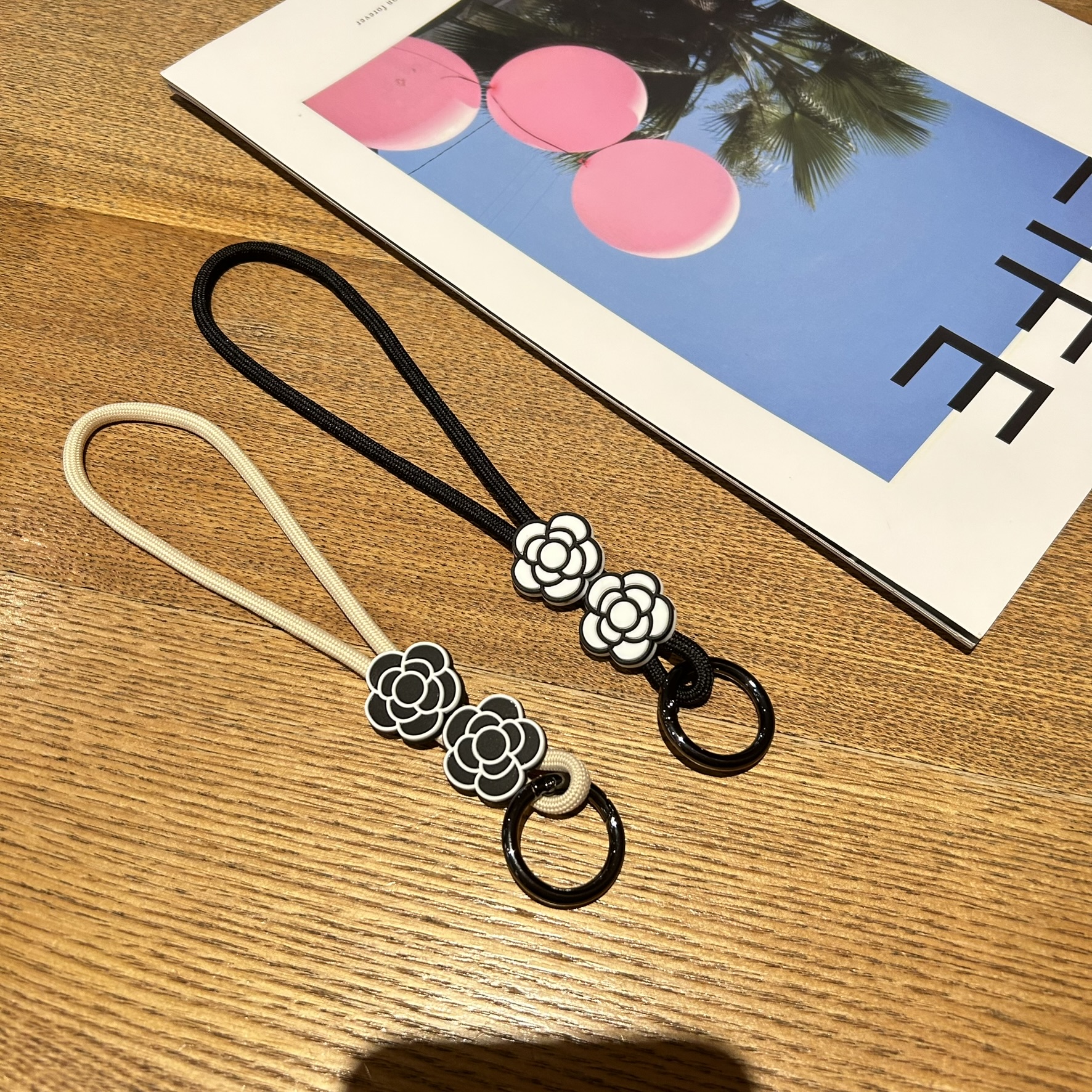 山茶花手提手机挂绳手腕相机短款挂件腕带女防丢便携结实可拆卸