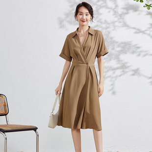 高端大码女装微胖mm连衣裙2026年新款夏装胖妹妹高级感显瘦a字裙
